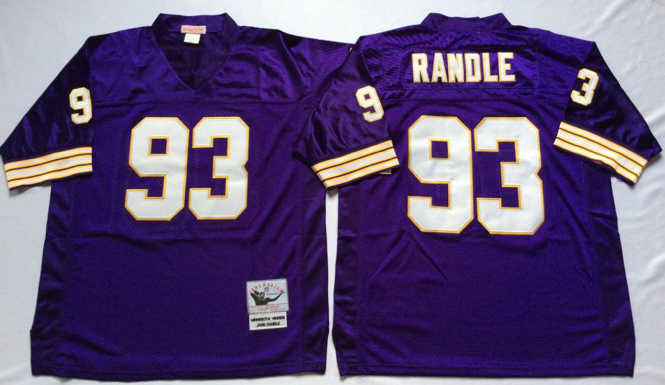Men NFL Minnesota Vikings #93 Randle purple Mitchell Ness jerseys->pittsburgh steelers->NFL Jersey